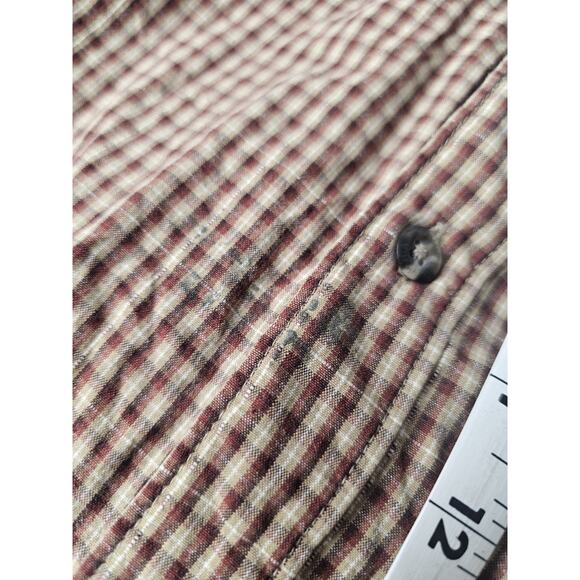 Columbia Mens X-Large Brown Nylon Long Sleeve Chest Pocket Hike Fish - Picture 12 of 13